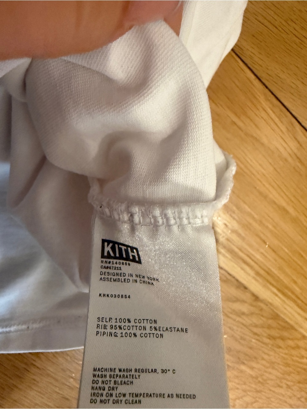 Kith Kids White Tee with Black Logo - Kids Short Sleeve - Picture 3 of 4